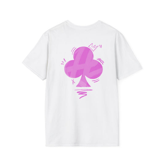 T-shirt unisexe motif "trèfle rose"